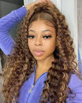 Perruque Luxe Deep Wave - Honey Blonde Ombre (Toutes Tailles)