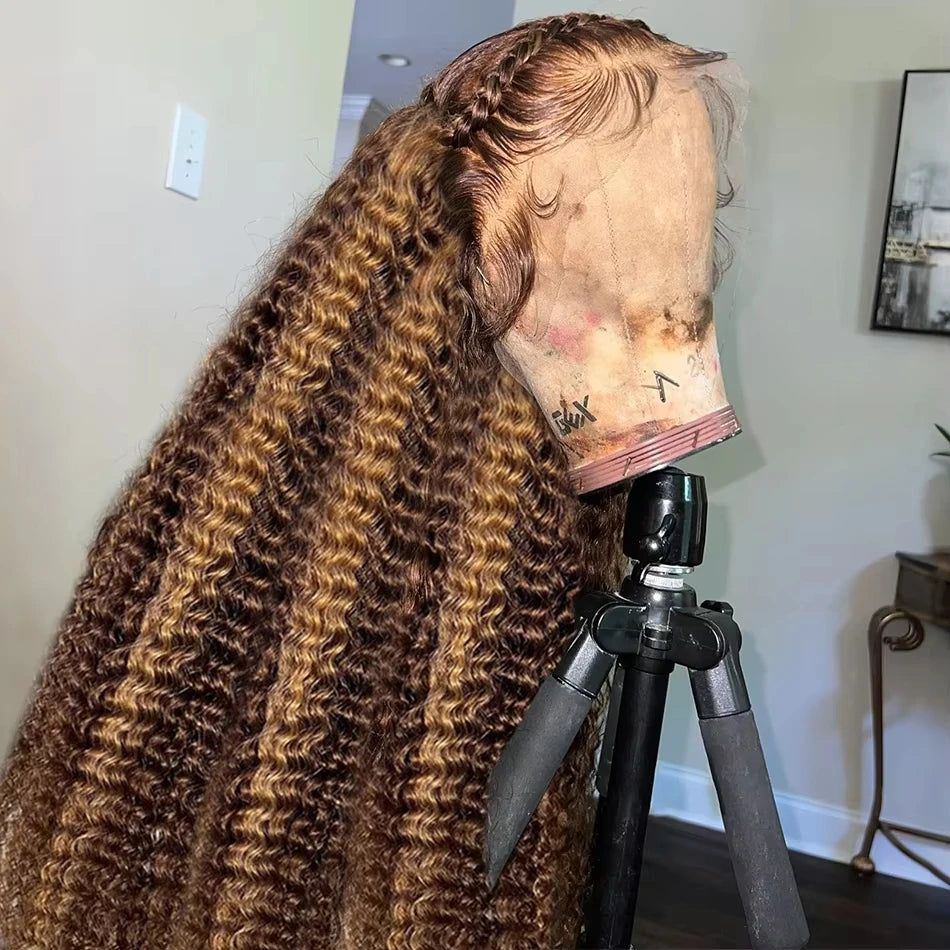 Perruque Luxe Deep Wave - Honey Blonde Ombre (Toutes Tailles)