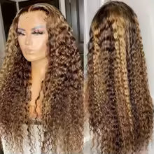 Perruque Luxe Deep Wave - Honey Blonde Ombre (Toutes Tailles)